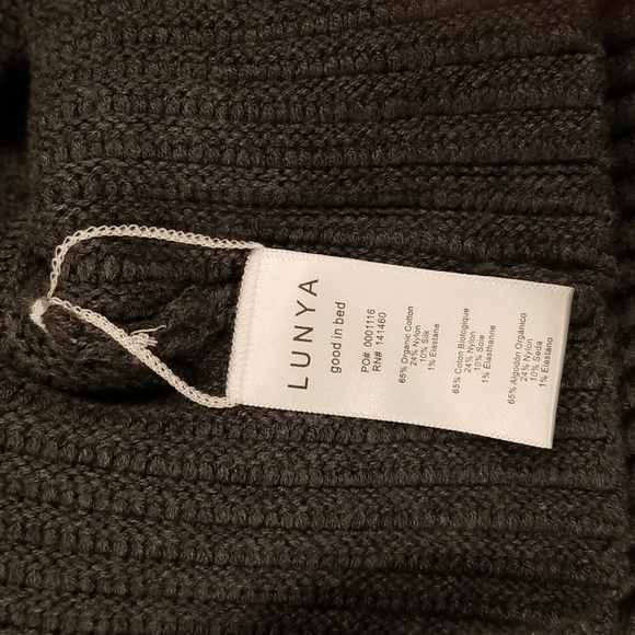 💕LUNYA💕 Cozy Cotton Silk Reversible Pullover Restful Grey Heather Large  NWOT - Picture 13 of 14
